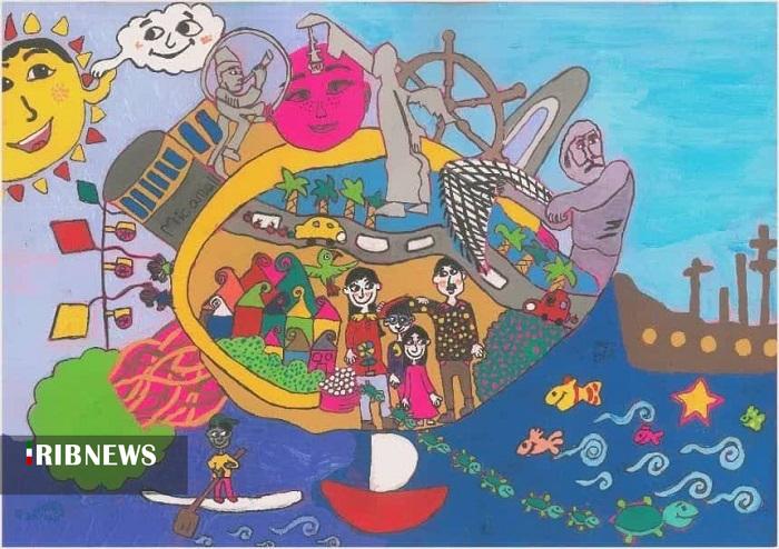 نقاشی نونهال کیش در نمایشگاه بین‌المللی یک دنیا، هزار رویا