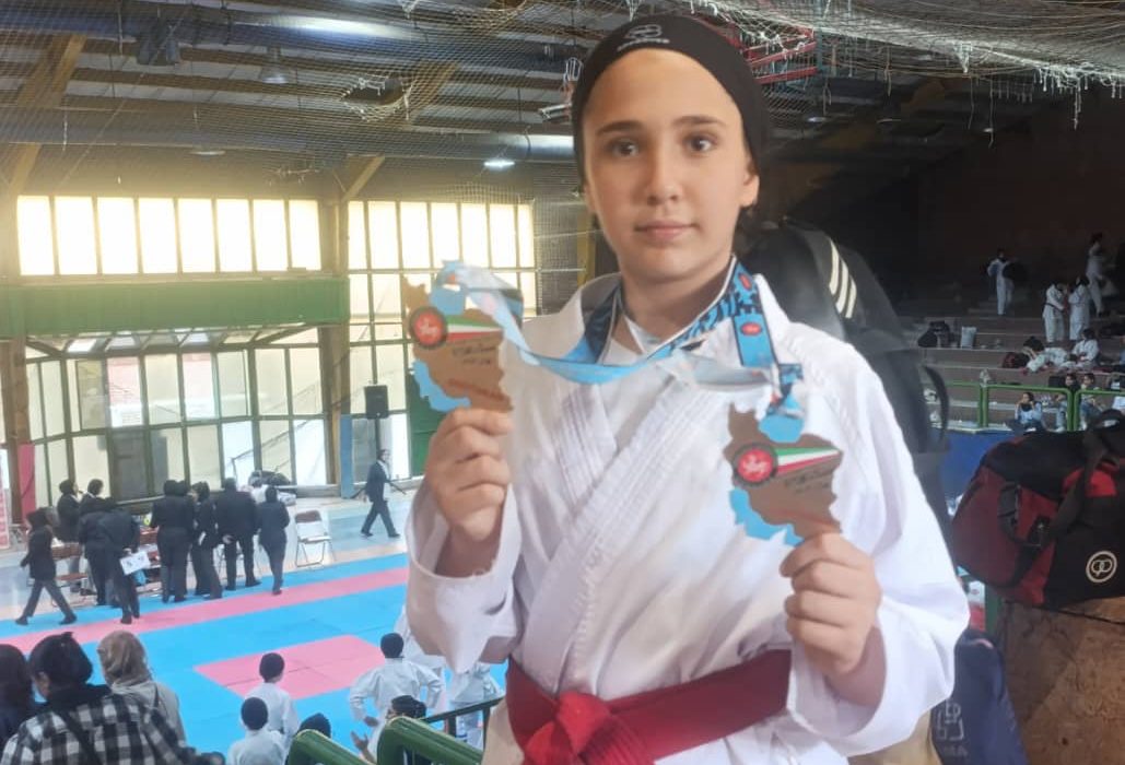 دو مدال طلای روژان دلیر برای کیش در مسابقات کاراته قهرمانی کشور