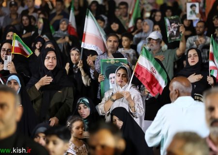 حضور همیشگی مردم جزیره کیش پا آرمان های امام شهید