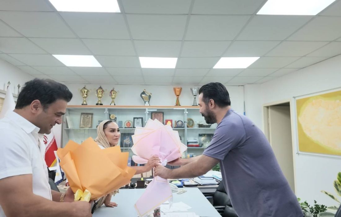 تجلیل معاونت ورزش و تفریحات سالم کیش از مربی و ورزشکار تیم ملی ترامپولین پس از مسابقات ناگویا